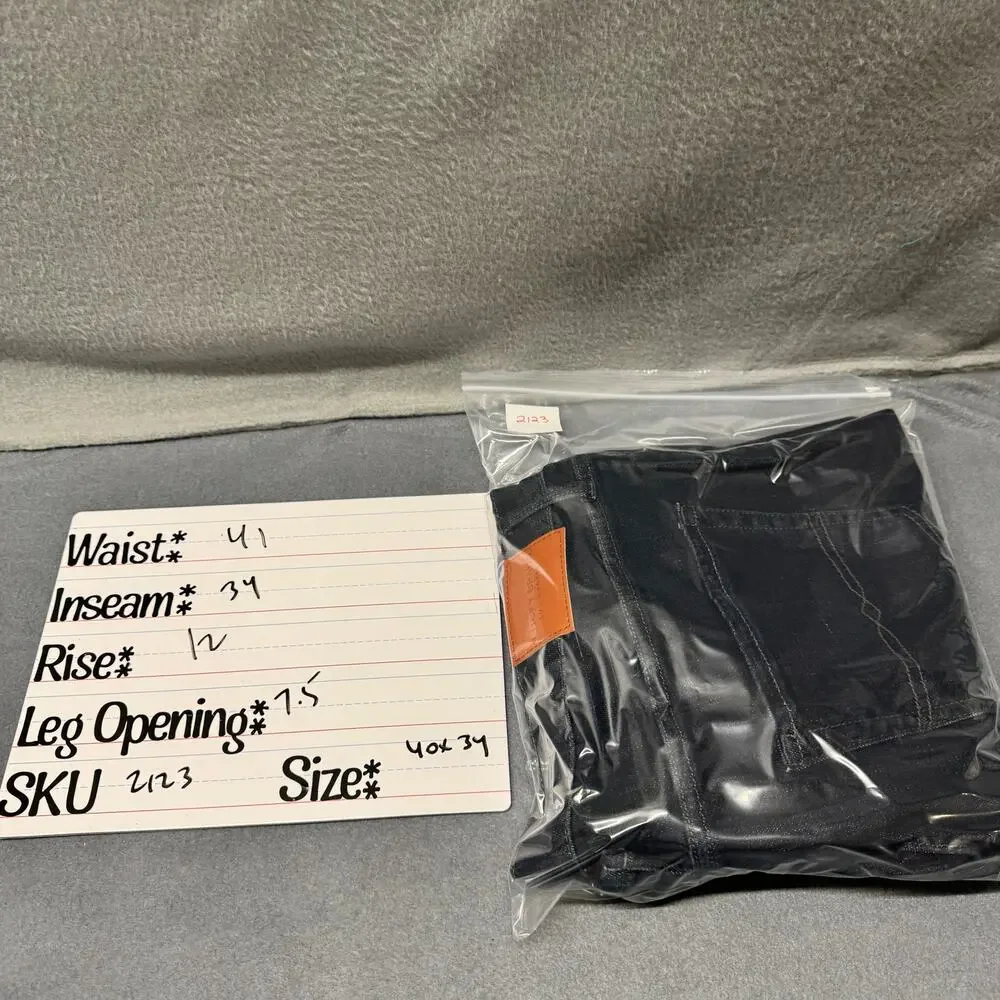 Lucky Brand Jeans Mens 40x34 (41x34 ACTUAL) 410 Athletic Slim‎ Blue Denim